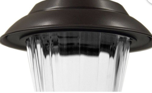 5 Piece - LED Solar Pathway Garden Lights, Oil-Rubbed Bronze Fluted Glass Lens - Picture 6 of 12