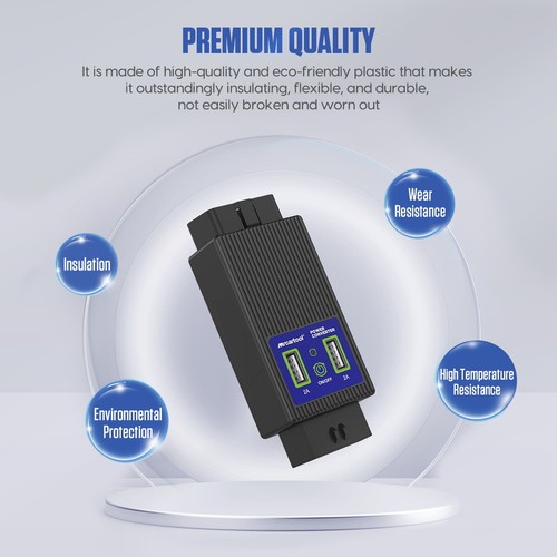 OBD2 Male to Female Splitter Converter Adapters 16 Pin Plug Diagnostic Connector - Imagen 7 de 12