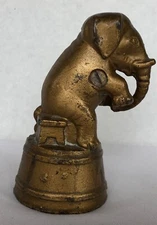 c.1920's A.C. Williams "Elephant on Bench on Tub" Cast Iron Bank - Excellent