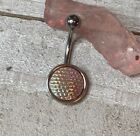 Gauge Surgical Steel New Navel Ring Pink Mermaid Scale Belly Button Ring 14