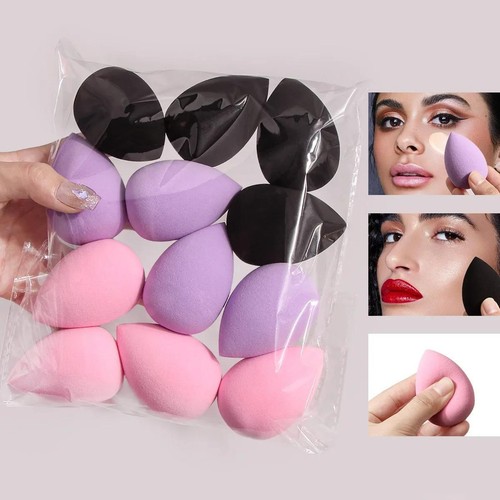 12pcs Multicolor Makeup Sponge Blender Beauty Egg Cosmetic Puff Soft Foundation - Picture 24 of 29