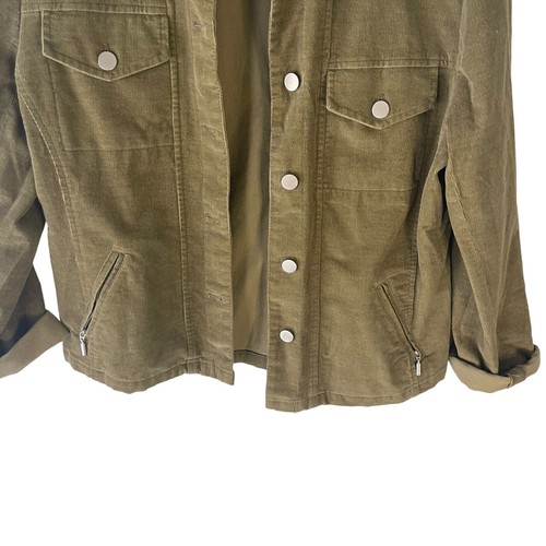 Talbots Women's Size M Green Corduroy Button Up Jacket  - Picture 3 of 8