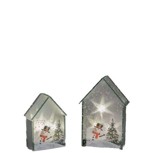 Haus mit Licht & Timer, formano, Haus, Schneemann, Silber, Deko, Weihnachten⛄️ - Bild 5 von 11