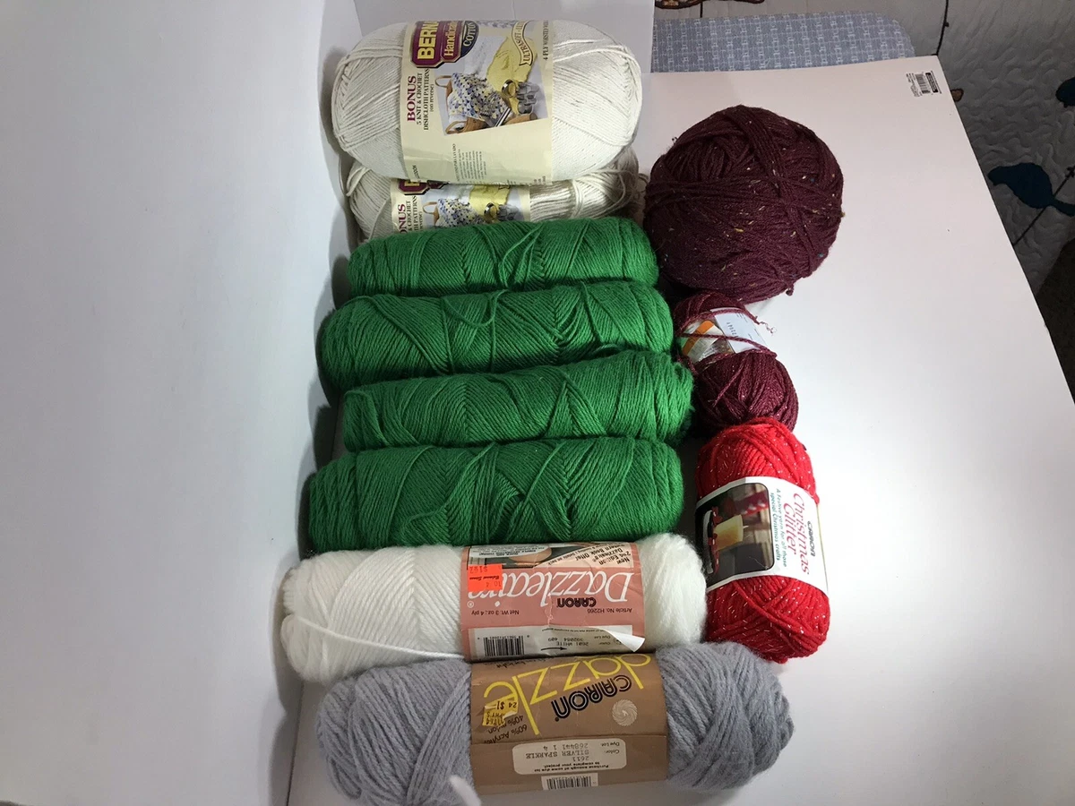 Lot Brand Caron Dazzle Bernat Patons crocheting and knitting yarn