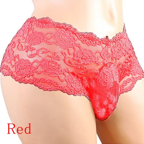 Mens Sexy Lace Thong G-String Briefs Sissy Panties Lingerie Knickers Underwear q - Picture 3 of 15