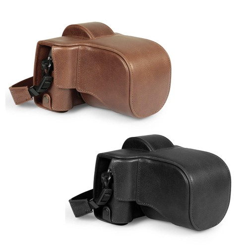 MegaGear Fujifilm X-T50 (16-50mm & 18-55mm) Genuine Leather Camera Case - Stylis - Picture 11 of 23