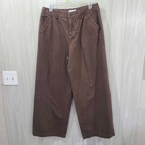 Caribbean Joe Hurricane Twill Damen Hose braun Größe 10 ausgestelltes Bein weites Bein - Bild 1 von 9