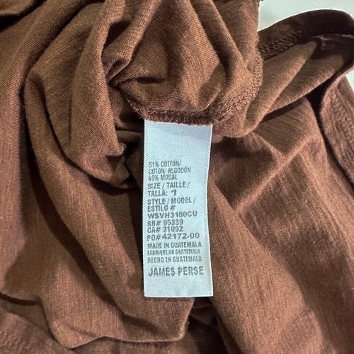James Perse Standard Rust Brown Lightweight Long Sleeve - size small - Picture 5 of 5