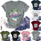 Girls Boys Printed Short Sleeve T-Shirts Kids Performance Basic Lightweight Tee#