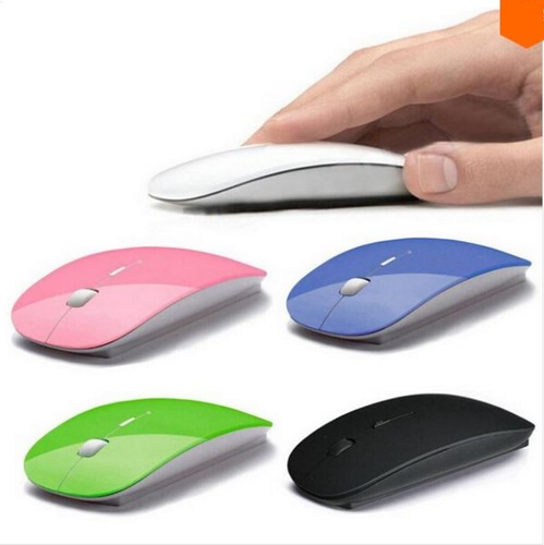 Souris sans fil optique 3 boutons - Dpi réglable + dongle Bluetooth USB - Rouge - Photo 1/8