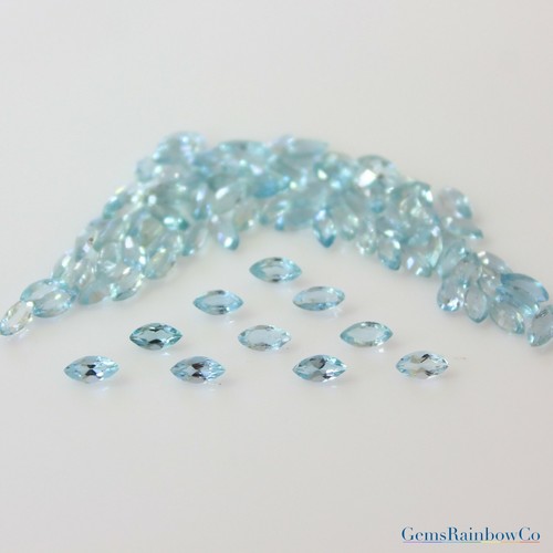 Natural Aquamarine Marquise Faceted 5x2.5 mm to 8x4 mm Loose gemstone A Quality - Bild 5 von 8