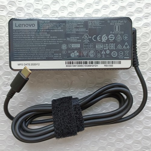Adaptador original OEM 65W USB-C cargador tipo C para Lenovo ThinkPad X1 carbono yoga - Imagen 1 de 4