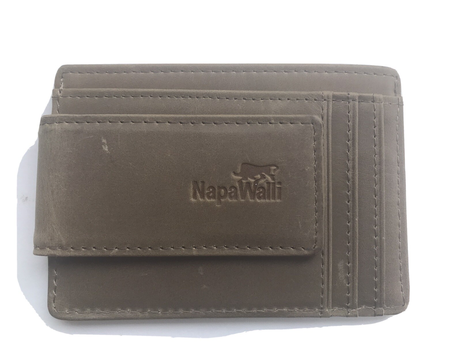 NapaWalli Genuine Leather Magnetic Front Pocket Money Clip Wallet RFID Blocking NapaWalli Genuine Leather Magnetic Front Pocket Money Clip Wallet RFID Blocking