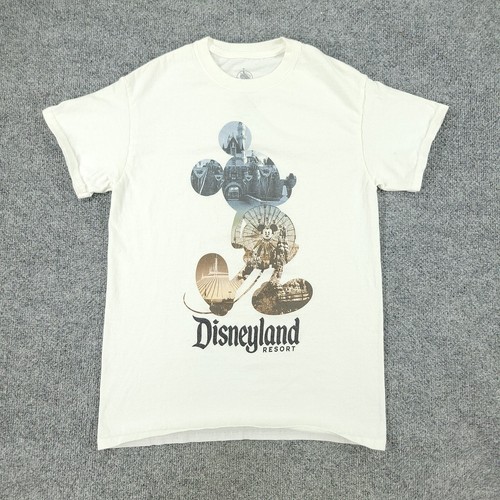 Disney Shirt Herren klein weiß Mickey Mouse Disneyland Resort Grafik kurzärmelig
