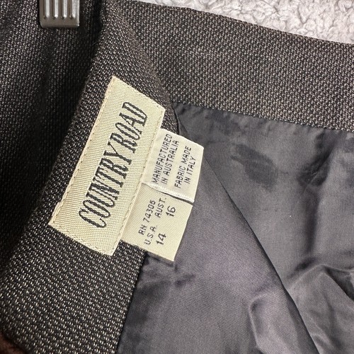 Country Road Women's Grey Wool Fitted Skirt - Size 16 - Business Work. - Picture 4 of 10