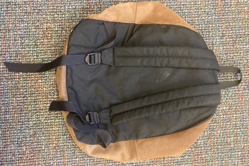 Vintage JanSport Adventure All Leather Suede Backpack Day Pack MADE USA Brown - Picture 4 of 6