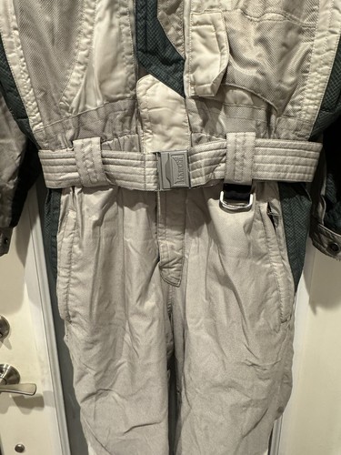 Marker Mens Ski Suit One Piece Snowsuit Snow Bib Snowboard Vtg Retro Onsie LARGE - Picture 5 of 15
