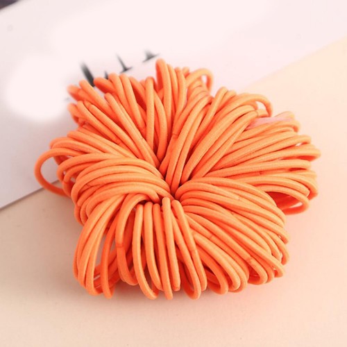 Soporte para cabello cola de caballo para niños 100 piezas 3 cm banda elástica delgada cabello colorido - Imagen 19 de 32