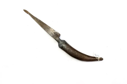 Antikes Dolchmesser handgeschmiedete Stahlklinge alter Griff handgefertigt G594 - Bild 7 von 7