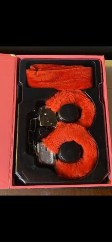Red ‘Fluffy’ HandCuffs with Matching Restraint!