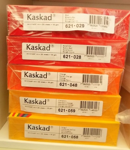 Farbige Bastelkarte A4 160 g/m² Rot & Orange Sammlung Kaskad 15 Blatt - Bild 3 von 3