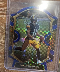 Chase Claypool 2020 Select Rookie Concourse Blue Checker Prizm Die Cut Steelers