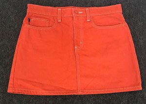 Orange jean skirt Clearance
