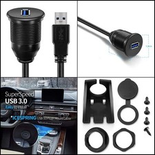 ICESPRING USB 3.0 male-female AUX flush mount extension cable for car/truck