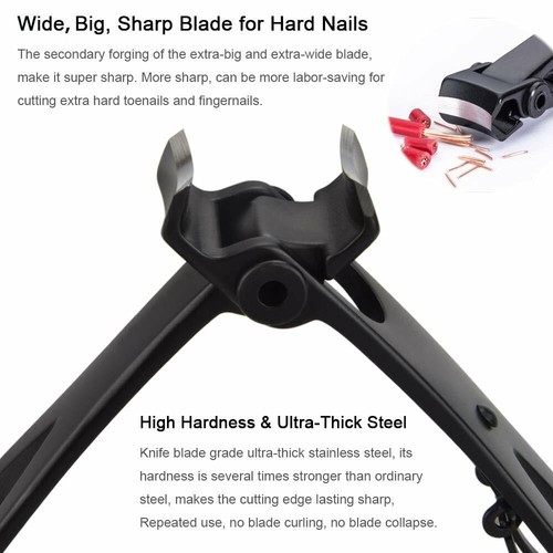Extra Large Sharp Toe Nail Clippers Heavy Duty Hard Thick Nail Cutter Stainless - Picture 9 of 12