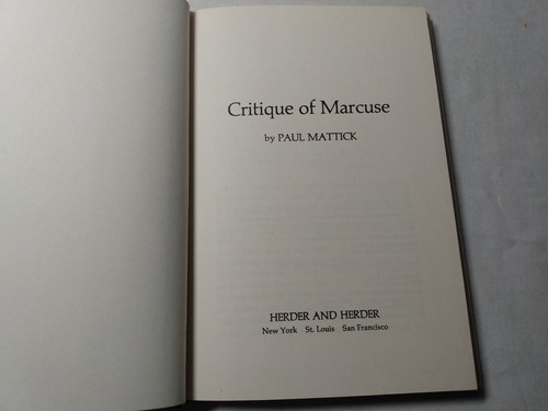 Herbert Marcuse Philosophy Literary Criticism Political Theory Society Vintage - Picture 12 of 16