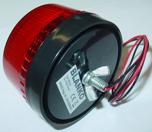 Stroboskop Blitzer 12V, Strobe Blitzer Rot, LED, 70mm, Blitzer Signalleuchte B4 - Bild 2 von 3