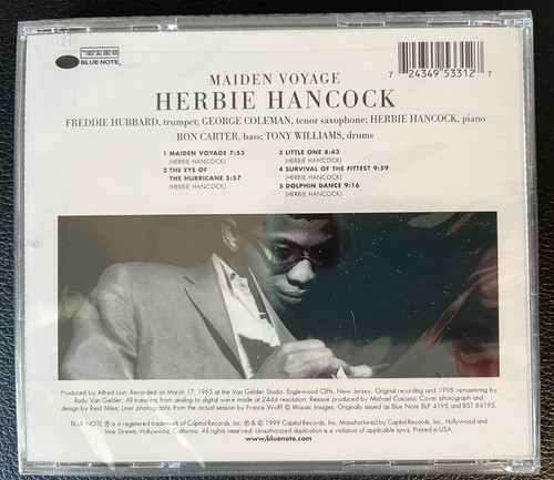 Herbie Hancock Maiden Voyage 1999 Blue Note CD 84195 RVG Edition Sealed Neu - Bild 2 von 2