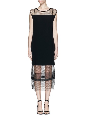 HELMUT LANG Engineered Lace Shift Dress in Black Size 0 - $695 - Picture 3 of 7