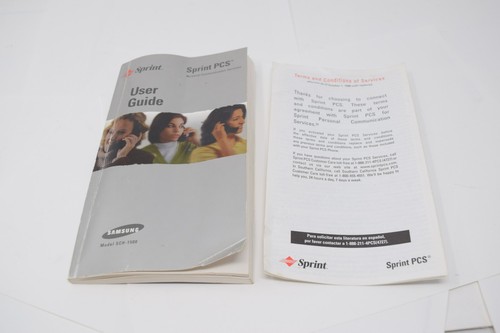 Vintage Samsung SCH-1500 Sprint PCS Cell Phone USER INSTRUCTION BOOK MANUAL ONLY - 第 1/5 張圖片