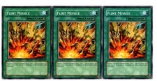 Yugioh- 3X Flint Missile - Common - 1st Edition - TAEV-EN055 - Near Mint