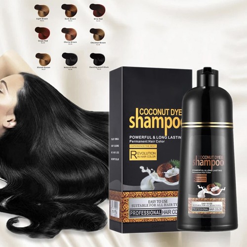 500ML Permanent Hair Dye Instant Fast Hair Dye Color Shampoo Coconut DYE - Picture 18 of 32