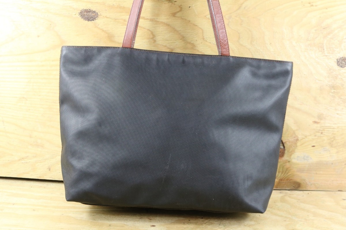 Bottega Veneta Black Coated Canvas Leather Marco Polo Tote