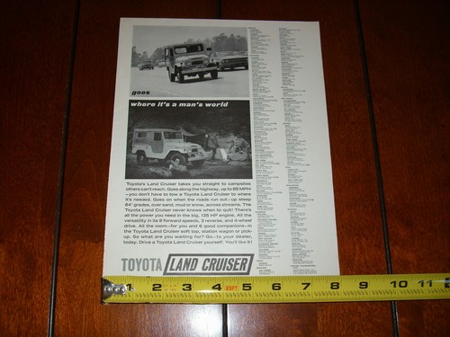 TOYOTA LAND CRUISER ORGINAL 1963 AD - Picture 3 of 8
