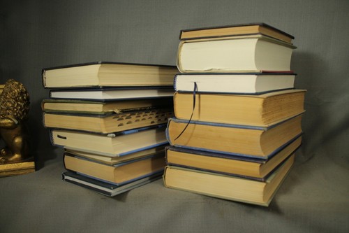 lot of 15 vintage old hardcover books Blue History Biography Decorators shelf - Picture 2 of 7