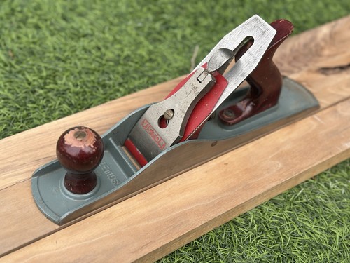 VICTOR by STANLEY No. 1105 14" Hand Wood Plane Original Red Wood Handles USA - Bild 2 von 10