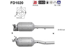 AS DPF Rußpartikelfilter Dieselpartikelfilter FD1020 Cordierit für RENAULT 2 JM0