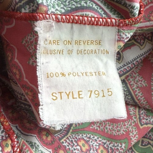 Vintage Mary McFadden V-Ausschnitt rot Paisley Kaftan Hauskleid One Size - Bild 6 von 6