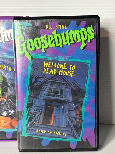 Lot 3 Vintage 90s RL Stine Goosebumps VHS Tapes Clamshell Case The Haunted Mask - Picture 2 of 5