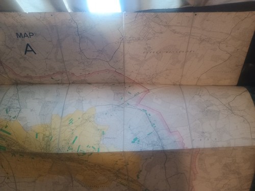 Edward Stanford Ltd 64" x 48" antica mappa in tessuto dell'area High Wycombe. - Foto 7 di 9
