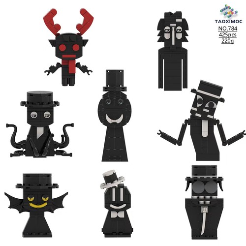 New Sprunki Blackened Monster Music Game Building Blocks Toy Model Doll - Picture 40 of 69
