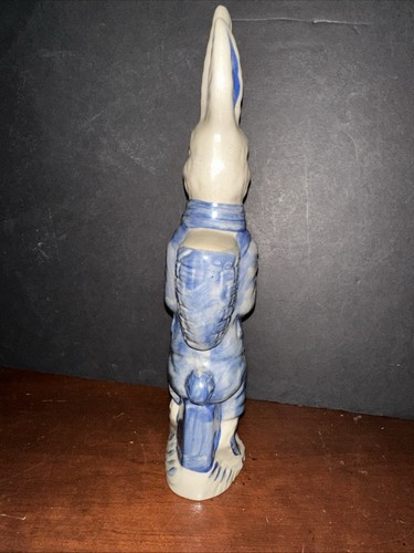 Beaumont Brothers Pottery BBP Salt Glaze 14"T Standing Bunny Rabbit Basket RARE - Bild 9 von 12
