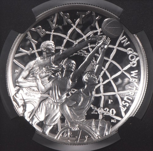 PF70 2020-P Basketball HOF $1 NGC Kareem Abdul Jabbar Commemorative Signed *8504 - Picture 3 of 5
