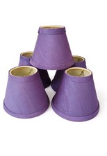  4 Purple Clip On Chandelier Lamp Shades Fabric Mini Replacement Lady B Goode