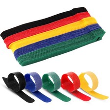 6 Inch Length Reusable Hook and Loop Cable Ties  Strong Microfiber fastening...