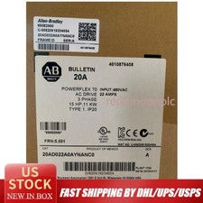 20AD022A0AYNANC0 NEW AB PowerFlex 70 AC Drive 22 A at 15 Hp 20A US Free Tax